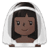 👰🏿 person with veil: dark skin tone display on Samsung